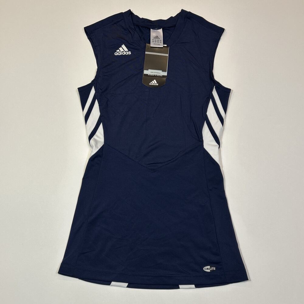 Adidas Climalite Volleyball Jersey Womens Small Navy Sleeveless NWT Practice